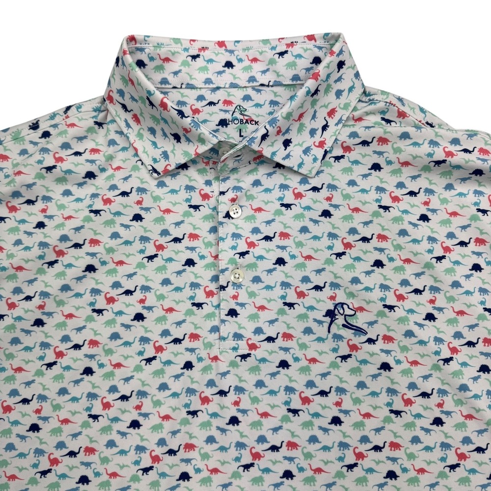 Rhoback Multicolor Dinosaur Polo Shirt